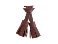 Dark brown leather tassel