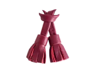 Dark red leather tassel
