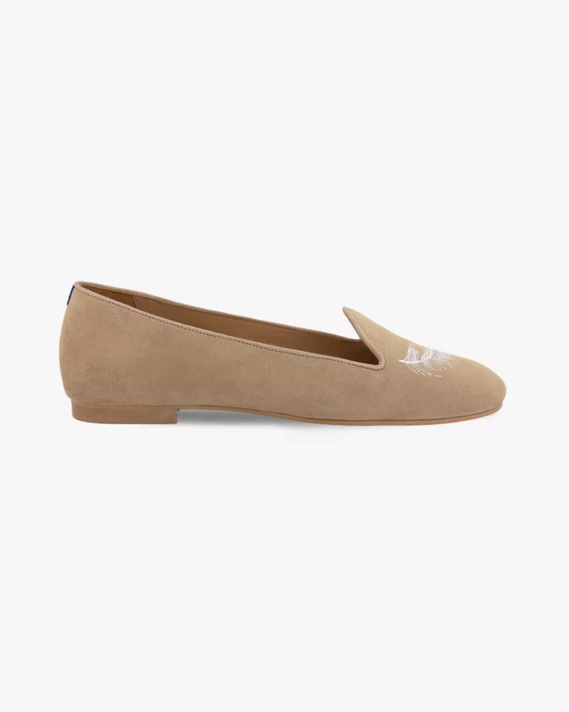 Slippers François Feather Camel