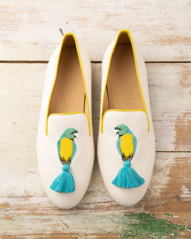 Blue Parrots Slippers x Giampiero Celäni