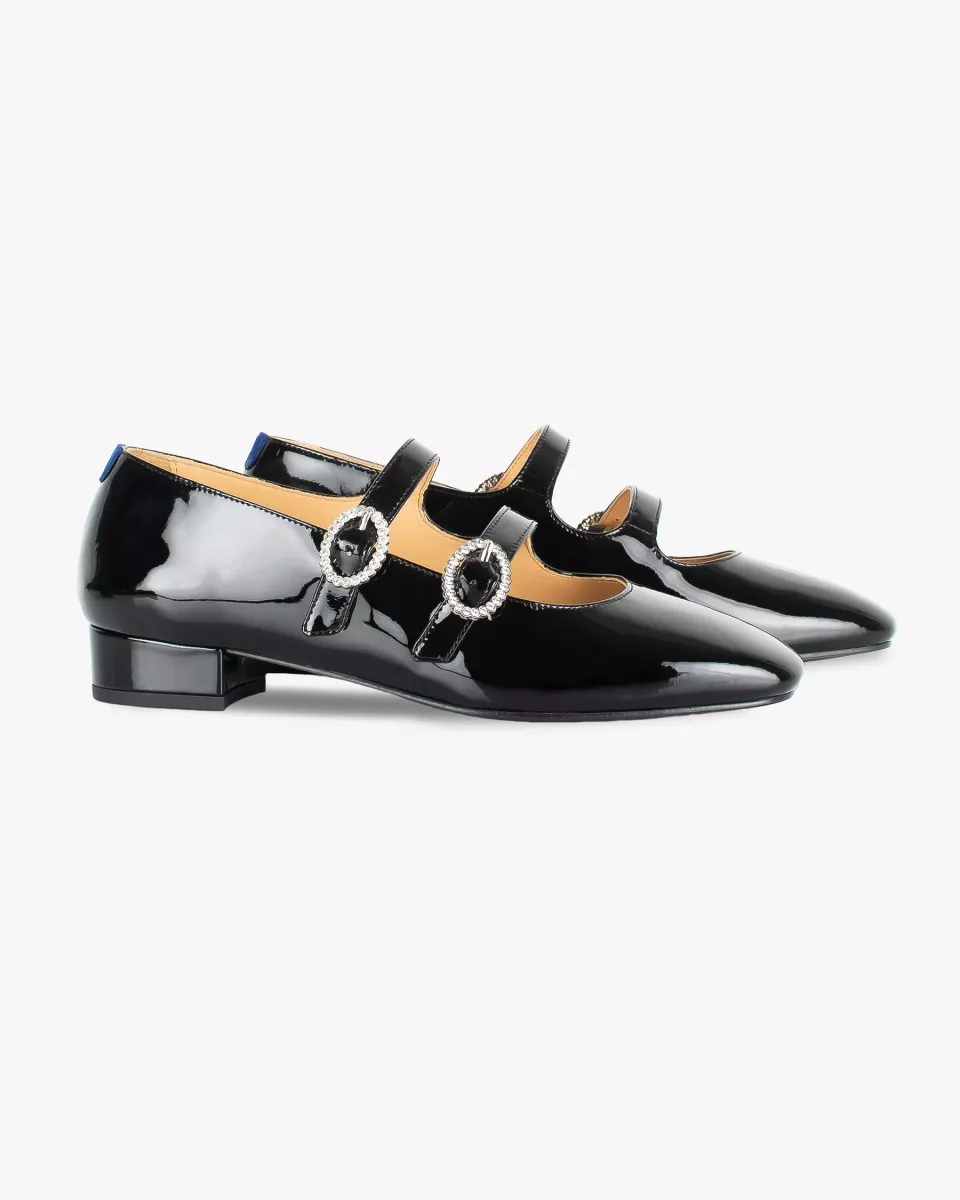 Black varnished leather Babies