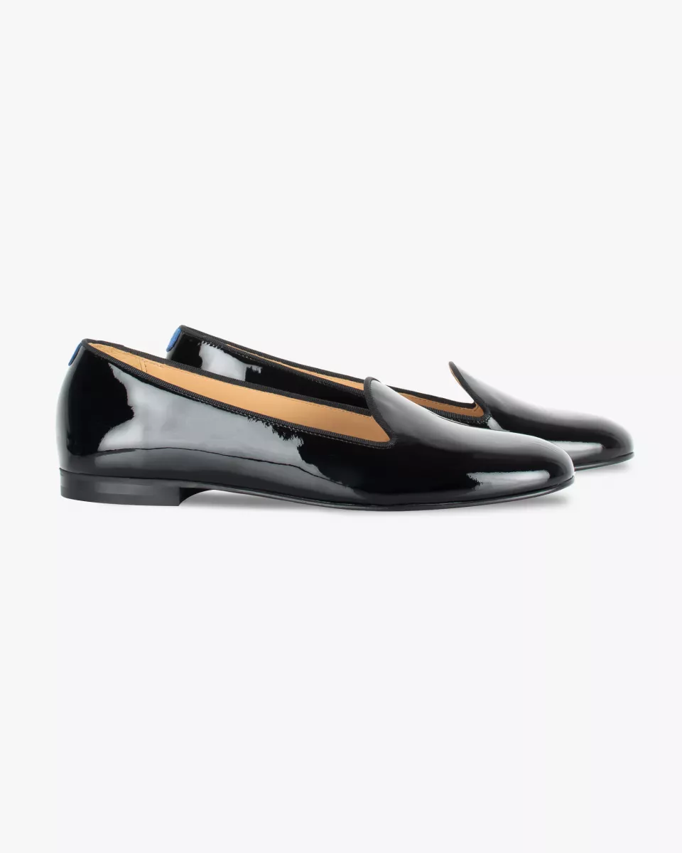 Varnished leather slippers with 3 interchangeables accessories