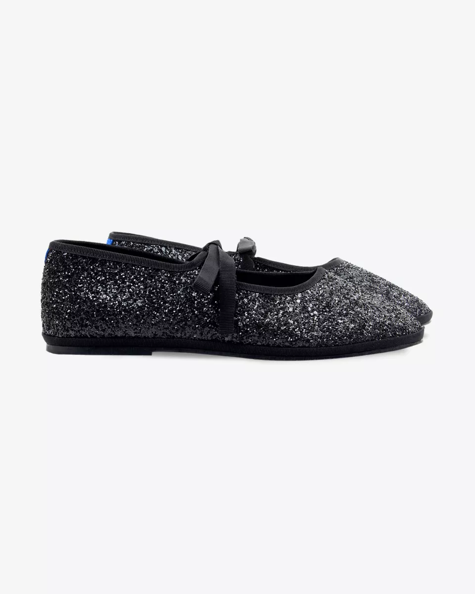 Mary Janes Furlanes in Black glitters
entirely made by hand in Italy (Venice/Friuli)
