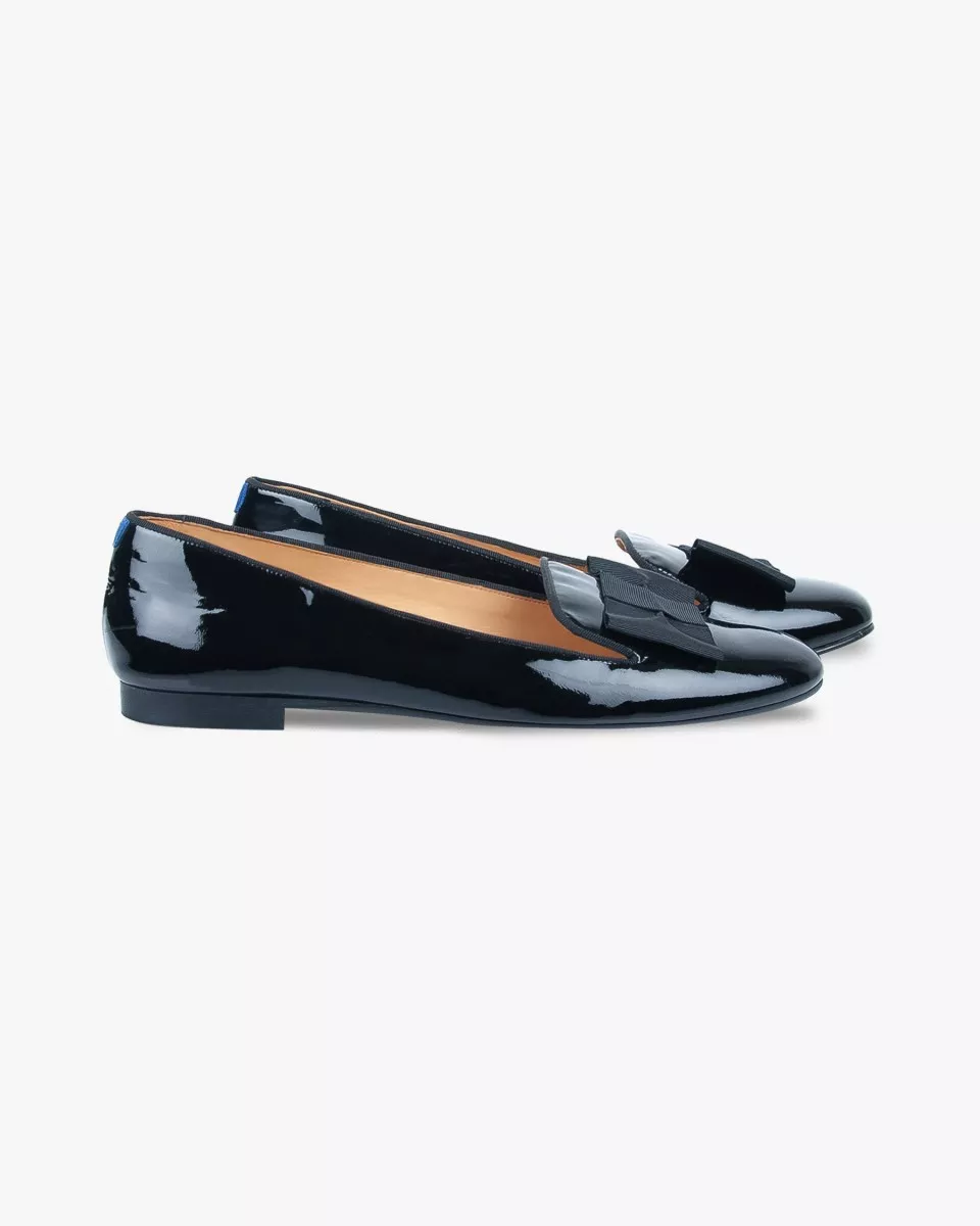 Men black tie pumps slippers