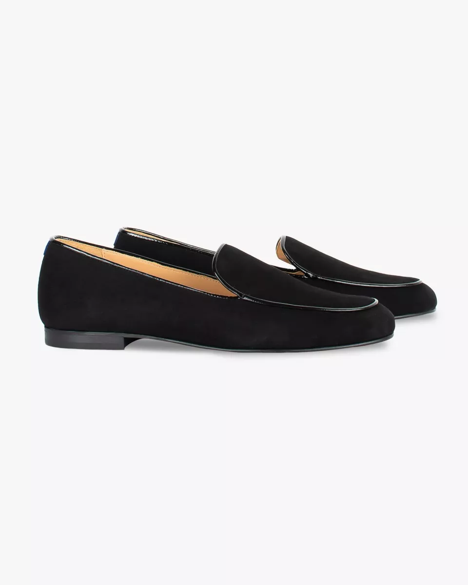 Midnight black suede mocassins