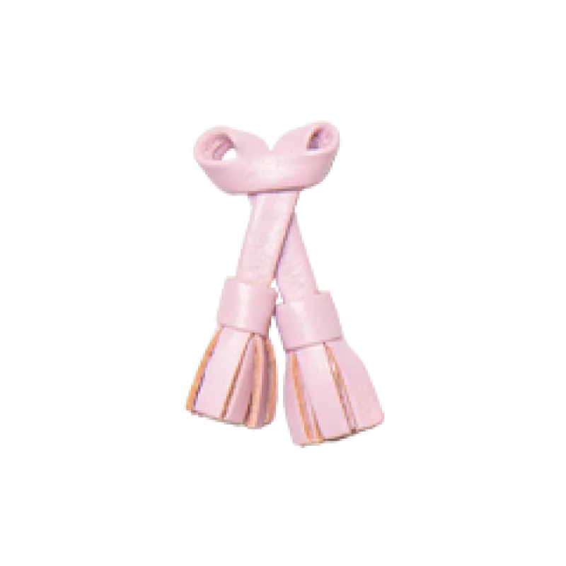 Pink leather tassel