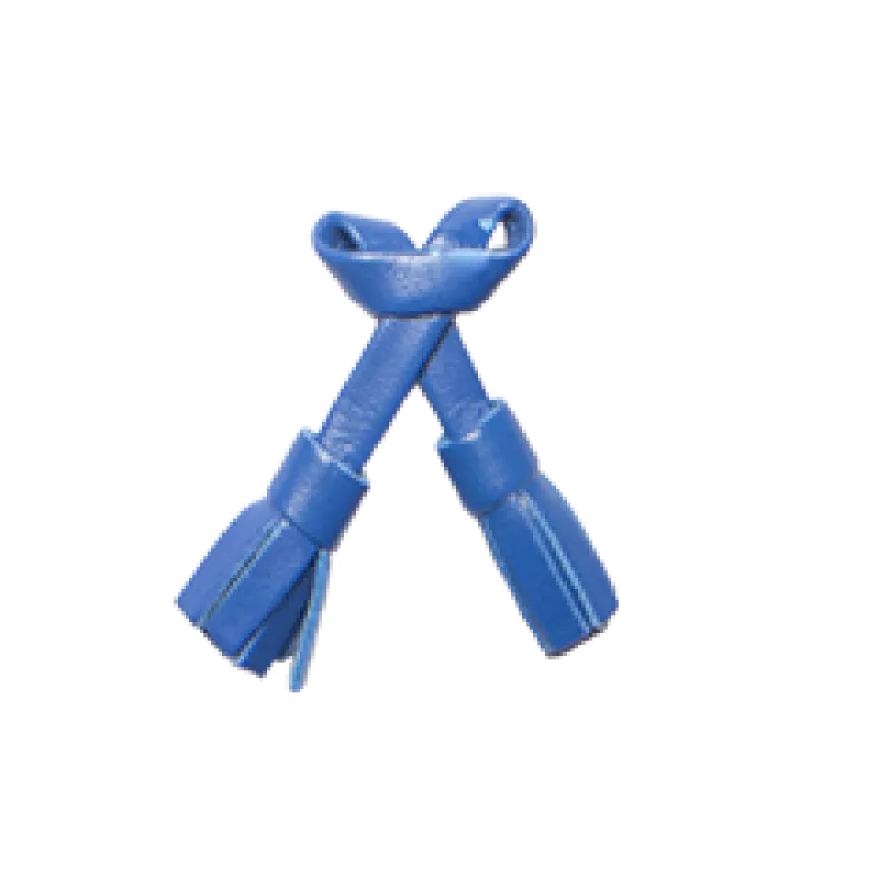 Klein blue leather tassel
