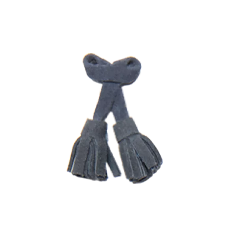 Navy suede tassel