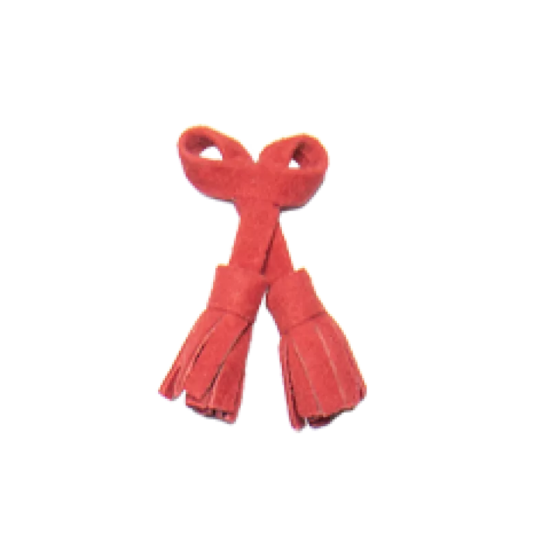 Red suede tassel