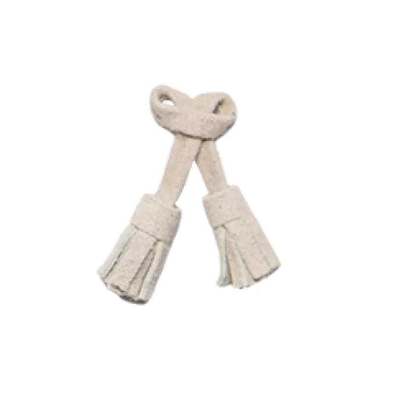 Light grey suede tassel