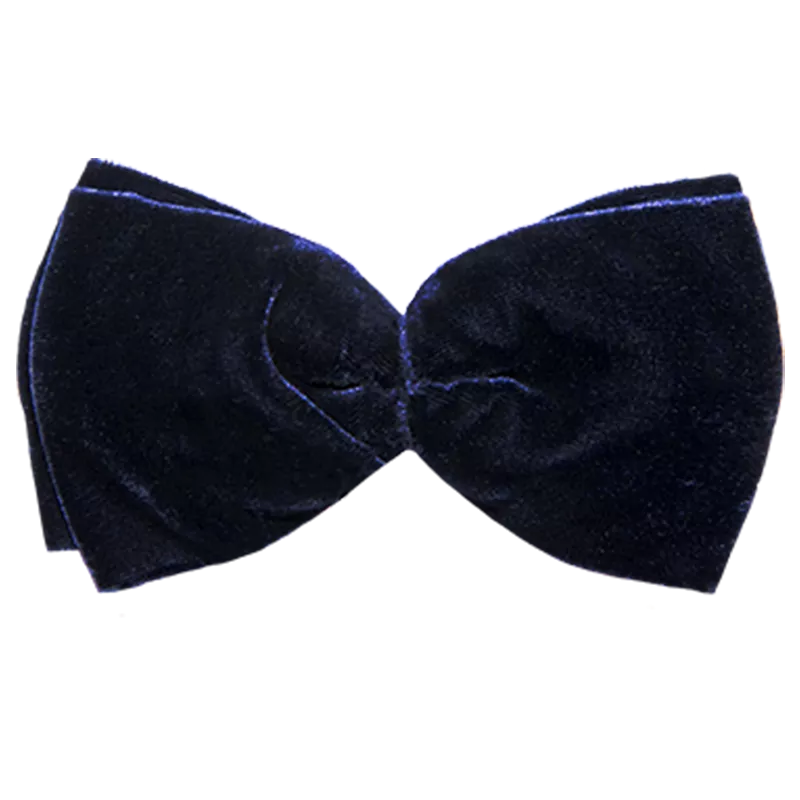 Navy Velvet Oversize Bows