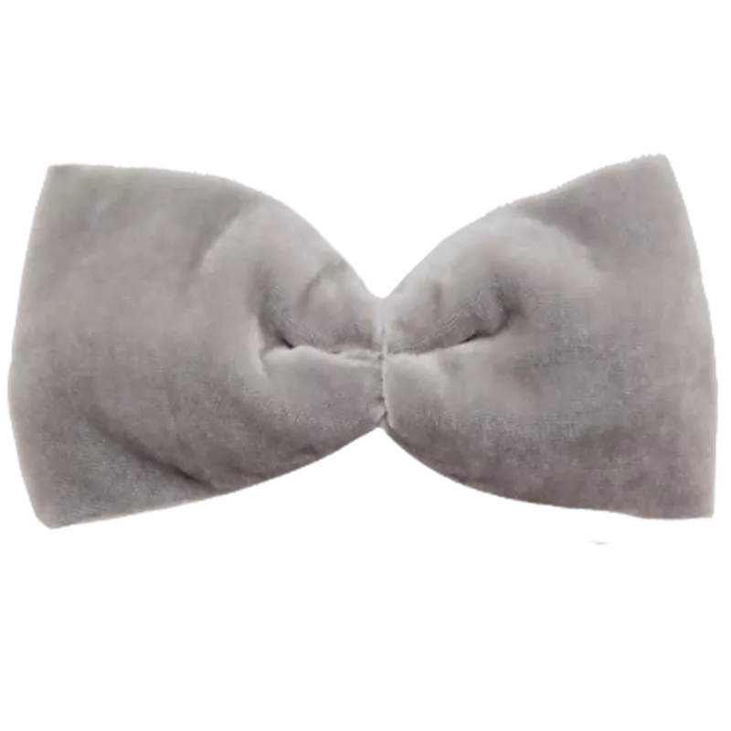 Grey Velvet Oversize Bows