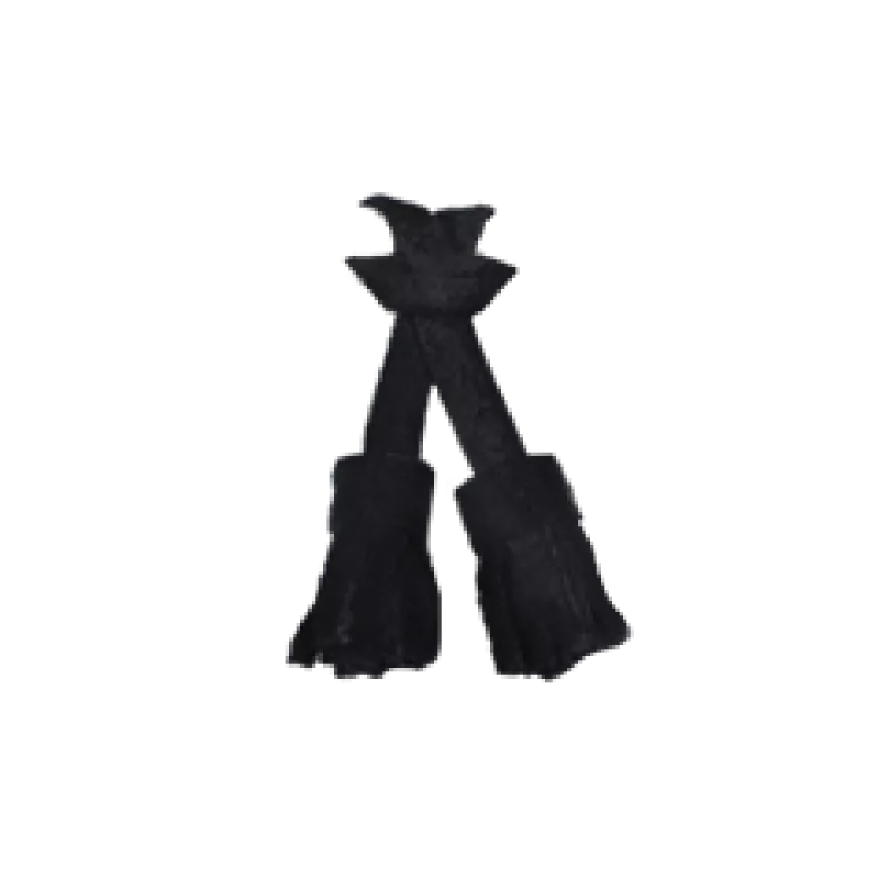 Black suede tassel