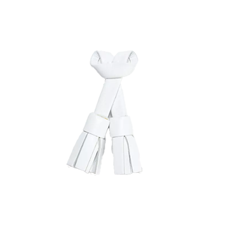 White leather tassel