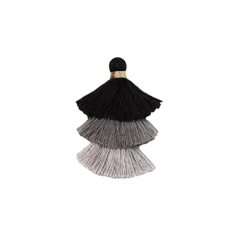 Black Triple Pompons