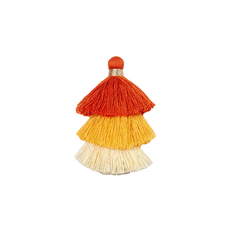 Orange Triple Pompons