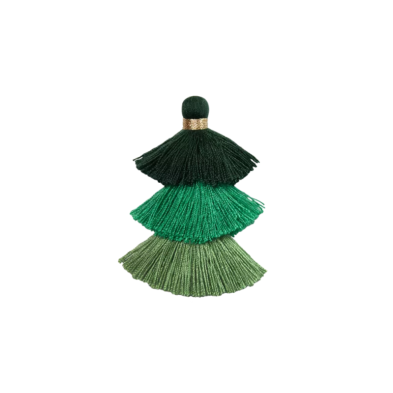 Green Triple Pompons