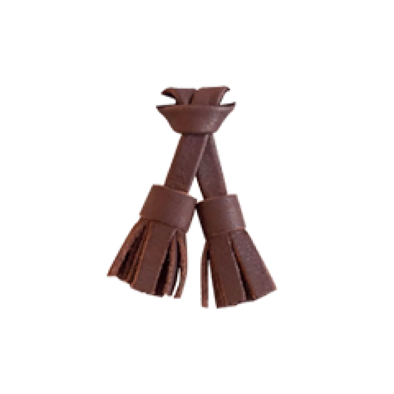 Dark brown leather tassel