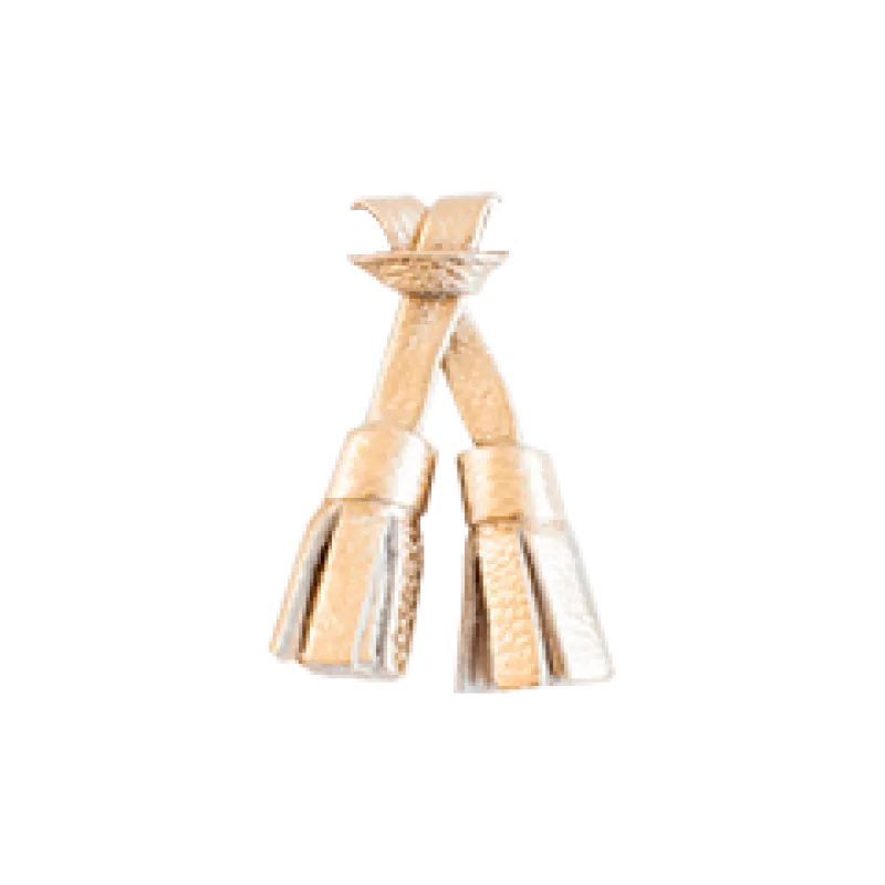 Gold leather tassel