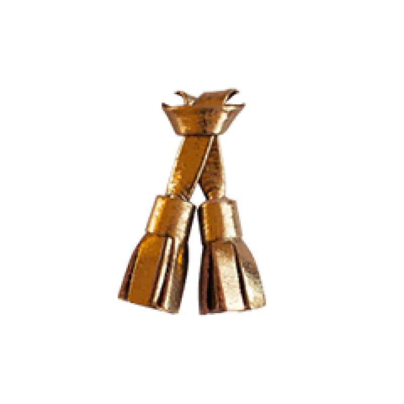 Copper leather tassel