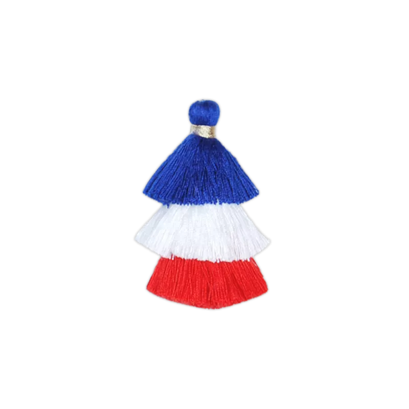 French Flag Triple Pompons