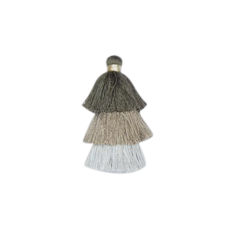Grey Triple Pompons