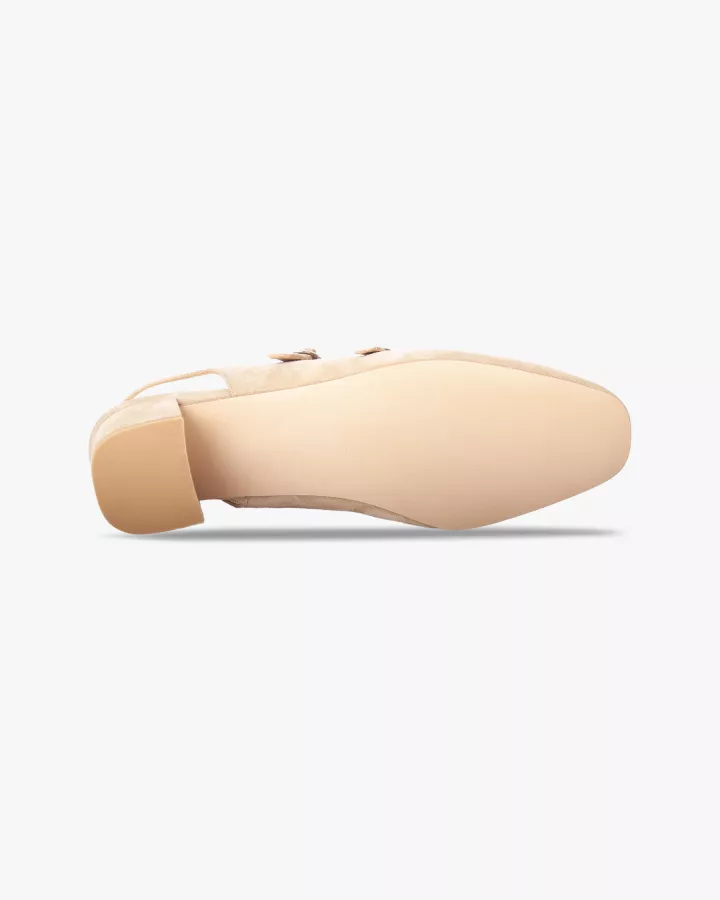 Sand suede babies slingback slippers