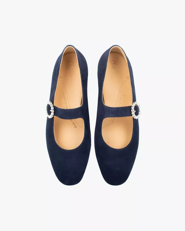 Babies in navy suede