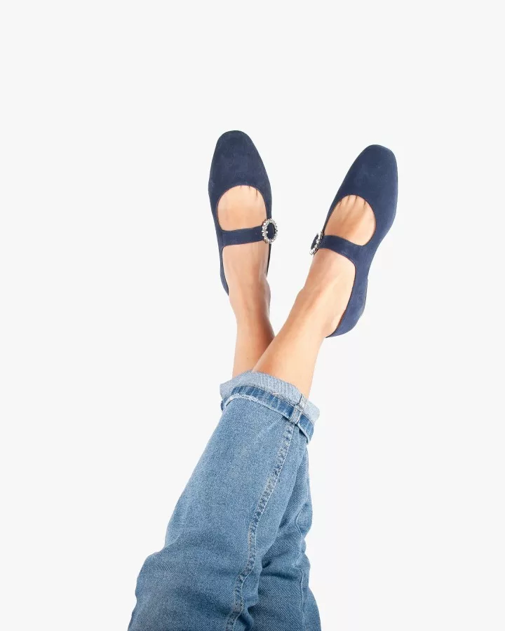 Babies in navy suede