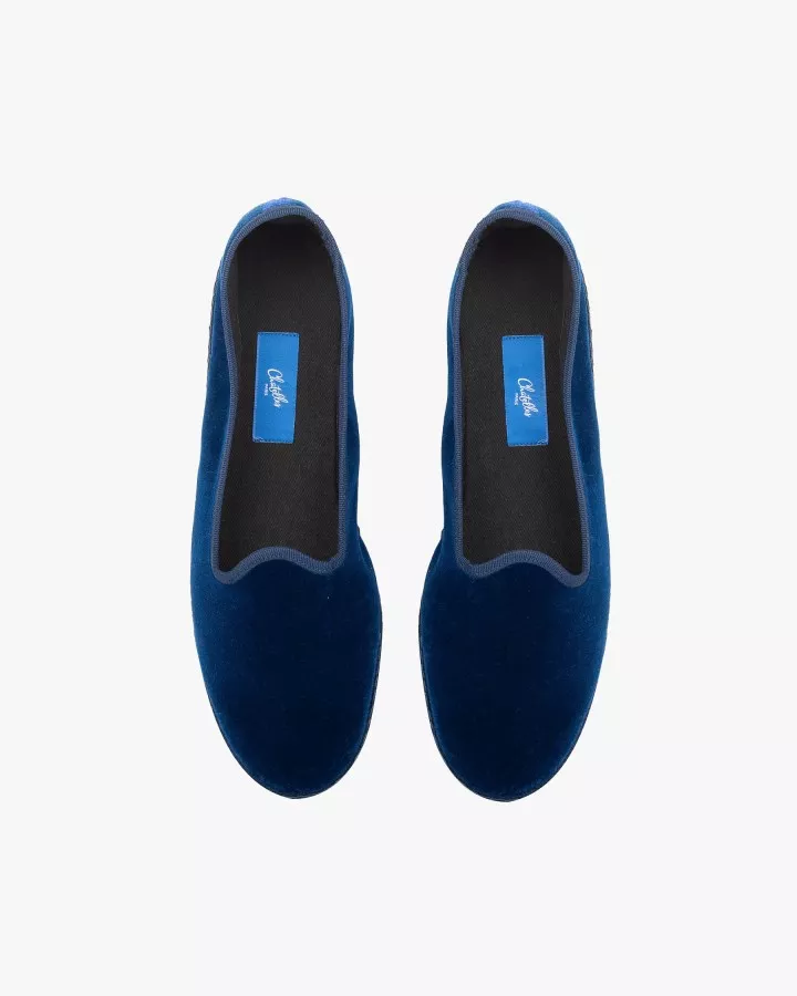 Navy blue velvet and trimming
Made by hand in Italy (Venice/Friuli)
