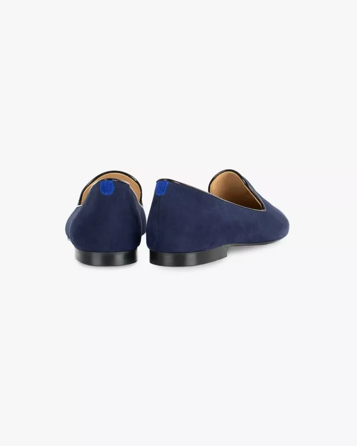 Navy suede slippers