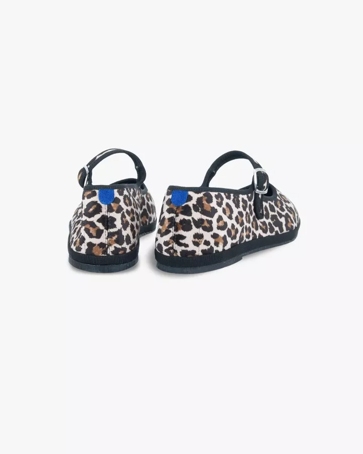 Furlanes Mary Janes in leopard print with black trim
entirely made by hand in Italy (Venice/Friuli)