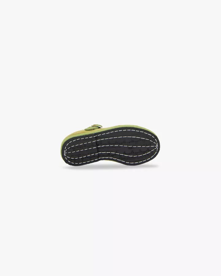 Mini Mary Janes Furlanes in olive green velvet
entirely made by hand in Italy (Venice/Friuli)