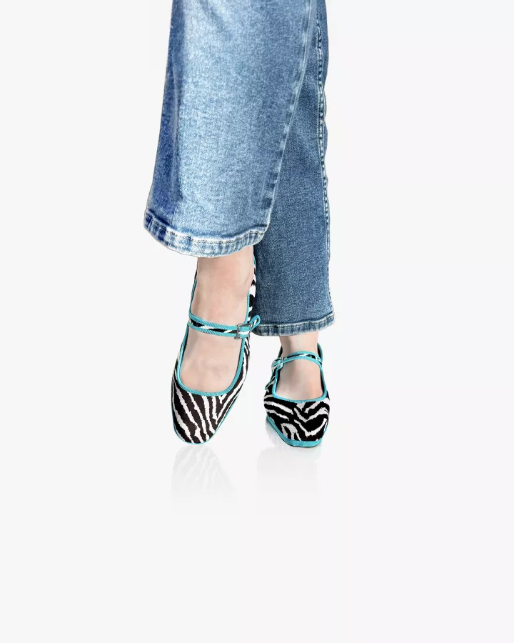 Furlanes Mary Janes in zebra print,
entirely made by hand in Italy (Venice/Friuli)
