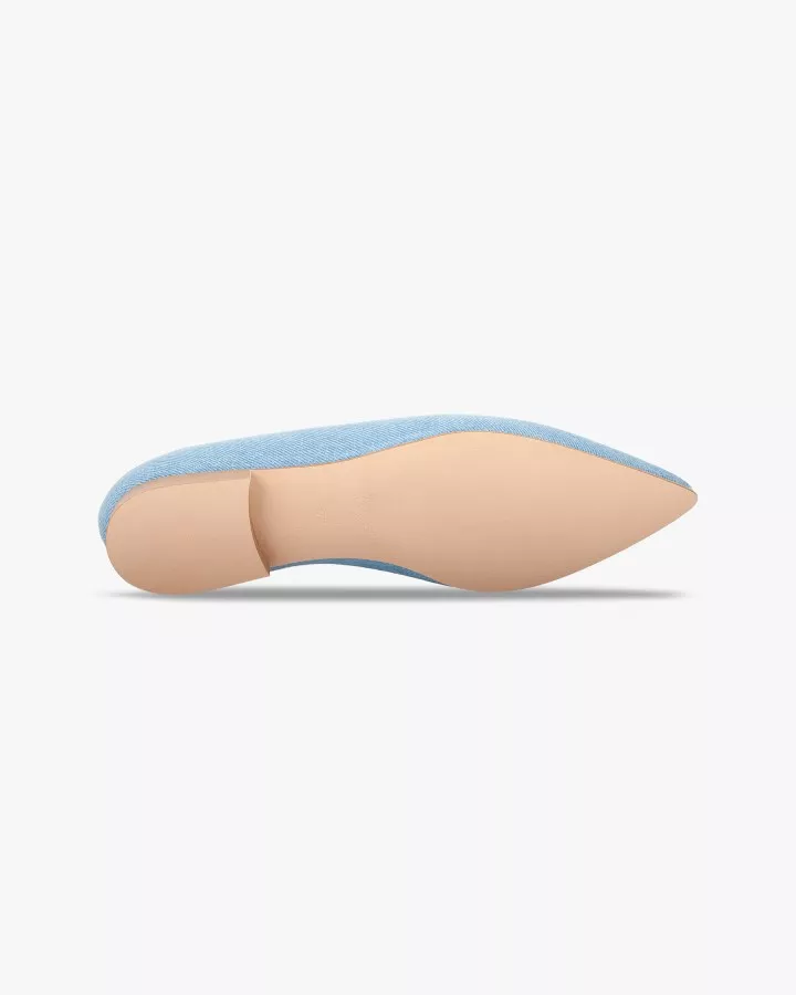 Light Denim pointy slippers